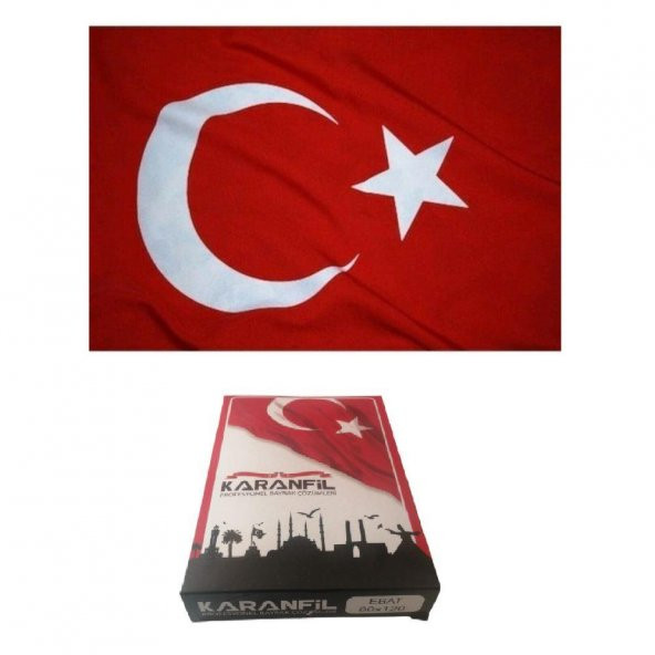 Türk Bayrağı 50x75 cm Ebatında Kumaş Türk Bayrağı Al Bayrak 50*75 Bez Bayrak ürün görseli 1