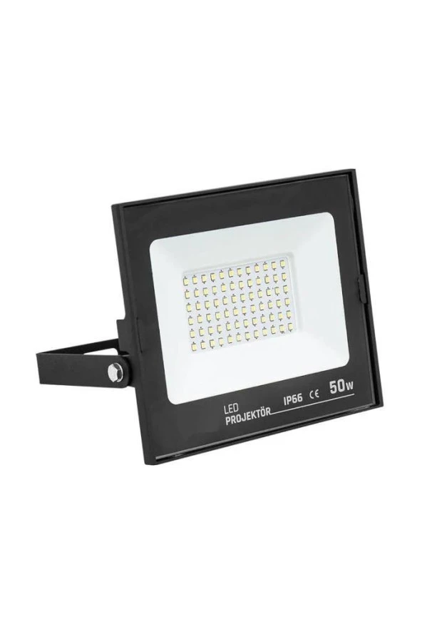 Şahnet 50W Suya Dayanıklı Dış Mekan Led Projektör Beyaz 6500K IP66 Siyah Kasa ürün görseli 1
