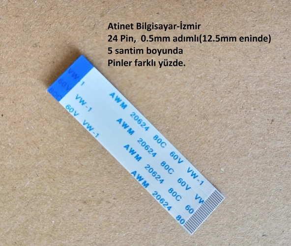 ASUS G73JH G73JW G73SW G74SX HDD-SSD  Flex kablosu  24 pin , 5cm,   ters  kablo 24-0.5-5B ürün görseli 1