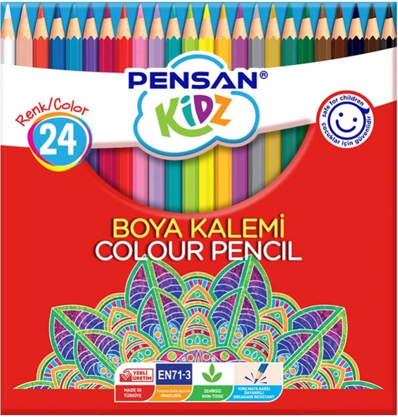 Pensan Kidz Kuru Boya 24 Renk ürün görseli 1