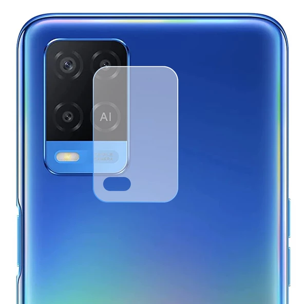 Oppo A54 Kamera Lens Koruyucu 3D Cam Şeffaf ürün görseli 1