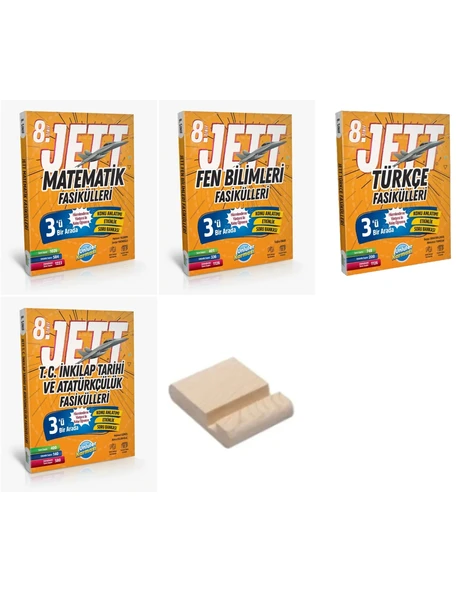 LGS 8.Sınıf JETT Matematik Fen Bilimleri Türkçe İnkılap Fasikülleri Seti ürün görseli 1