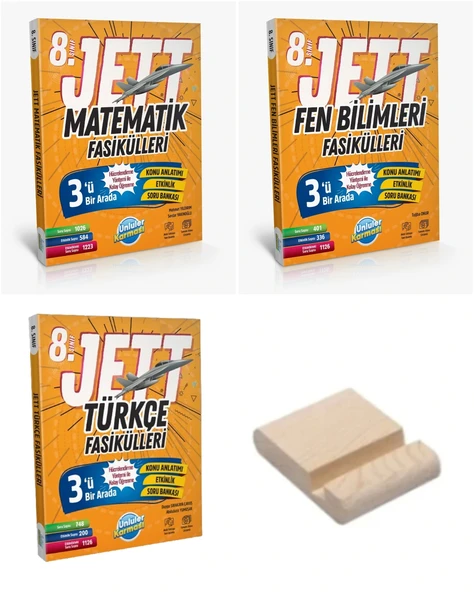 LGS 8.Sınıf JETT Matematik Fen Bilimleri Türkçe Fasikülleri Seti ürün görseli 1