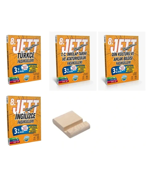 LGS 8.Sınıf JETT Türkçe İnkılap Din Kültürü İngilizce Fasikülleri Seti ürün görseli 1