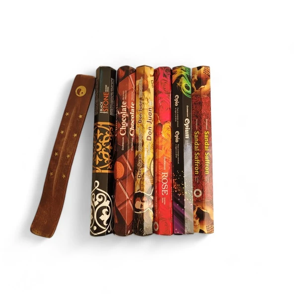 Black Stone, Chocolate, Don juan, Rose, Optium, Sandalo Hediyeli 6x20 Tütsü ürün görseli 1