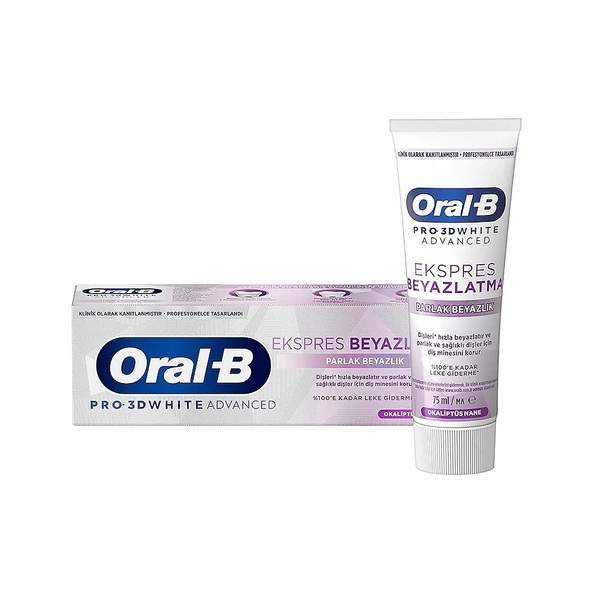 Oral-B Pro-3D White Advanced Ekspres Beyazlatma Diş Macunu 75ml ürün görseli 1