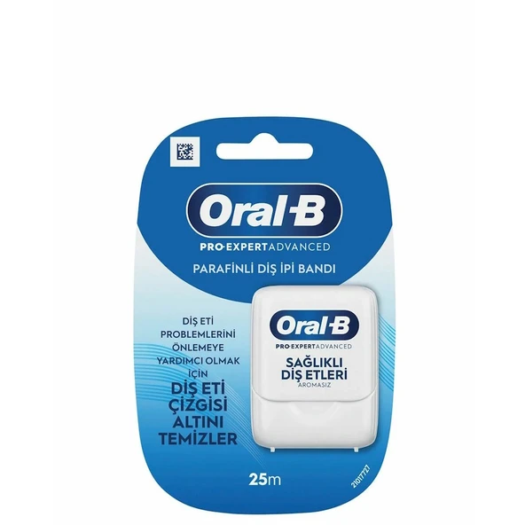 Oral-B Pro-Expert Advanced Parafinli Diş İpi Bandı 25m ürün görseli 1