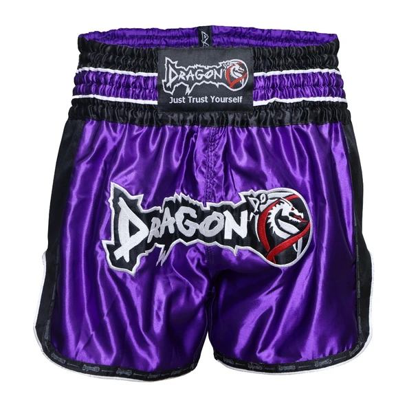 DragonDo MT3075 Retro NEO Kick Boks Şortu Mor Muay Thai Şort ürün görseli 1