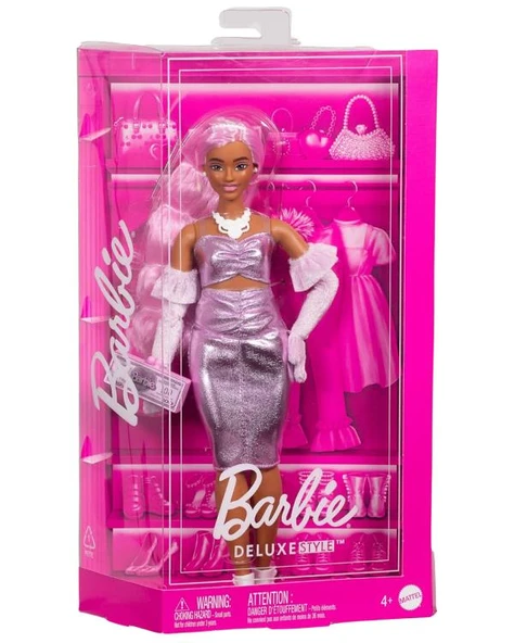 Barbie Deluxe Style Pembe Saçlı Bebek HYV25 ürün görseli 1
