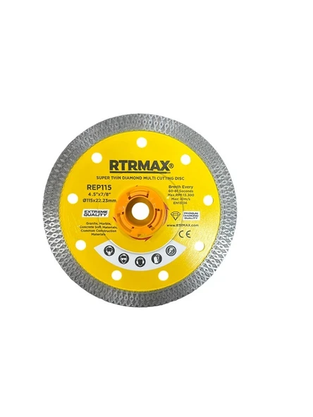 RTRMAX 115X1.2X10X22.23 MM İNCE HASSAS  BETON KESİCİ REP115 ürün görseli 1