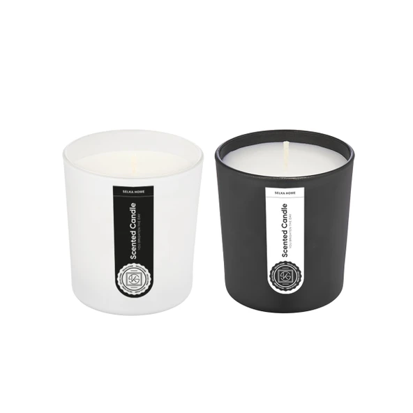 Selka Home - Bliss 2'li Cam Tasarım Kokulu Candle Mum ürün görseli 1