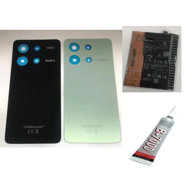 REDMİ NOTE 13 4G ARKA BATARYA KAPAĞI ,BATARYA VE B7000 YAPIŞTIRICI (YEŞİL) ürün görseli 1