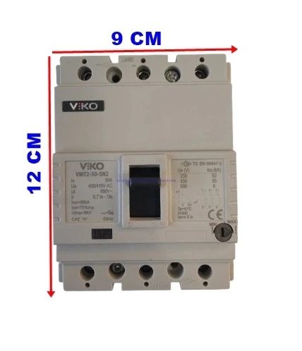 VİKO VMT2-50 3x50A Ayarlı Termik Kompakt Şalter 35kA ürün görseli 1