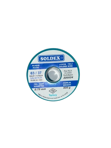 Lehim Teli 0.75mm 500Gr | Sn63 - Pb37 (63/37) ürün görseli 1