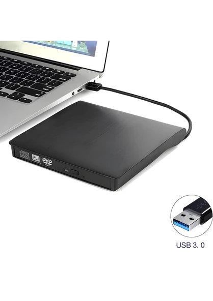 ANAWAY SHOPPİNG Harici USB 3.0 Taşınabilir CD DVD Yazıcı Okuyucu Windows Mac Dizüstü Masaüstü Bilgisayar ürün görseli 1