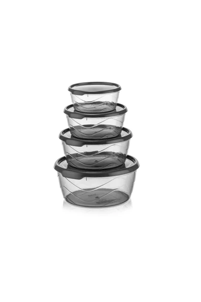 Trade Bazaar Yuvarlak Saklama Kabı 4'lü (300-700-1100-1750 ml) ürün görseli 1