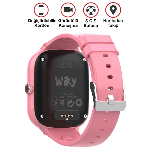 Wiky Watch 4S Pembe Akıllı Çocuk Saati - Resim 3