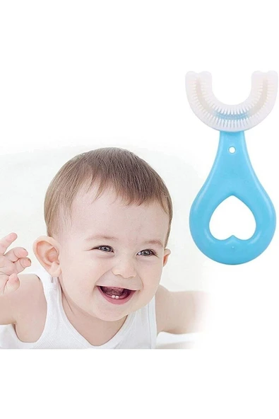 Akkoyunlu home Silikon Diş Kaşıyıcı Dişlik U-şekil 360 Derece Ağız Bakımı Temizleme Fırçası (mavi Renk) ürün görseli 1