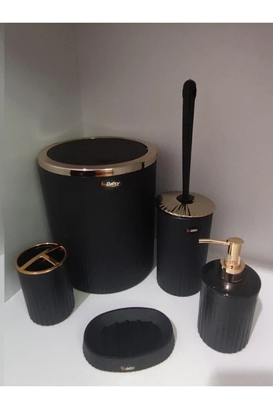 Akkoyunlu home 5 Parça Banyo Seti Gold ürün görseli 1