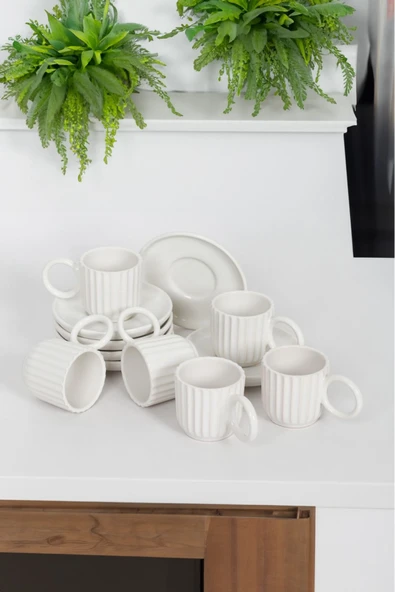 Akkoyunlu home Akkoyunlu  Home  6 Kişilik Pinterest  Lüx Seramik Çizgili Kahve Fincanı Türk Kahvesi Fincanı 90 Ml ürün görseli 1