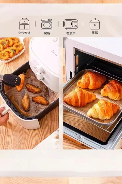 Sezka Life Pişirme Kağıdı Yağı Emici Kağıt Gıda Sandviç Ambalaj,Airfryer Kağıdı Yağa Dayanıklı ürün görseli 1