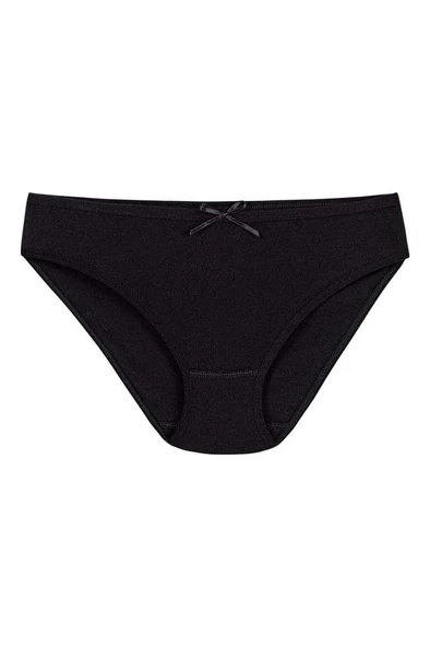 6 Adet Yıldız Bayan Ribana Kalpli Bikini Külot Siyah 3578 ürün görseli 1