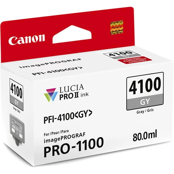 Canon INK PFI-4100 GY Gray Mürekkep ürün görseli 1