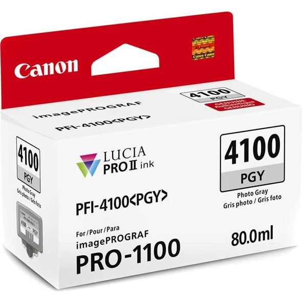 Canon INK PFI-4100 PGY Photo Gray Mürekkep ürün görseli 1