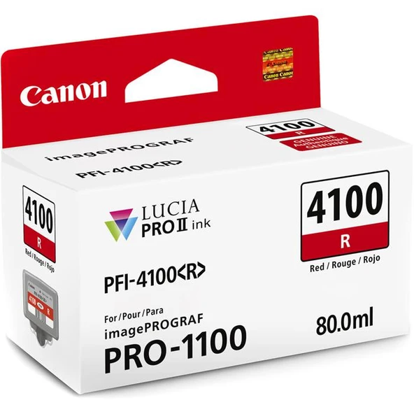 Canon INK PFI-4100 R Red Mürekkep ürün görseli 1