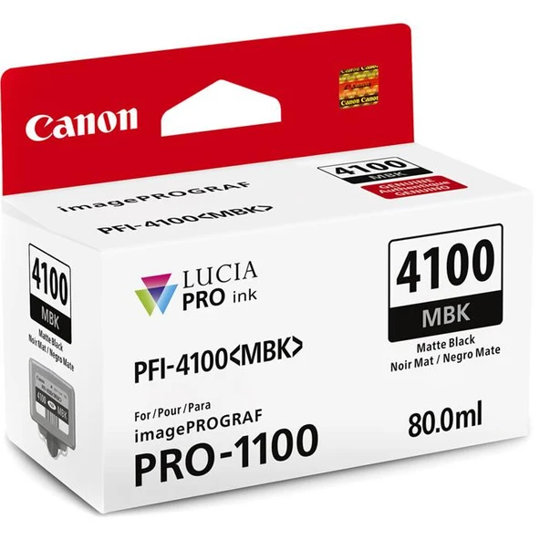 Canon INK PFI-4100 MBK Matte Black Mürekkep ürün görseli 1