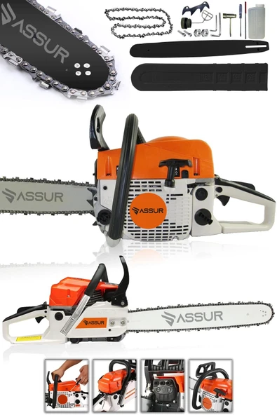 Assur 52 Cc Benzinli Ağaç Odun Dal Kesme 45 Cm Testere ürün görseli 1