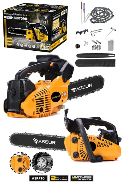 Assur 25cc Mini Benzinli Testere Ağaç Odun Dal Budama Ve Kesme Testeresi Hızar Motoru ürün görseli 1