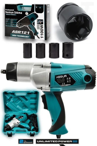 Assur Elektrikli 1100W 450Nm Somun Sıkma Sökme Makinesi ürün görseli 1