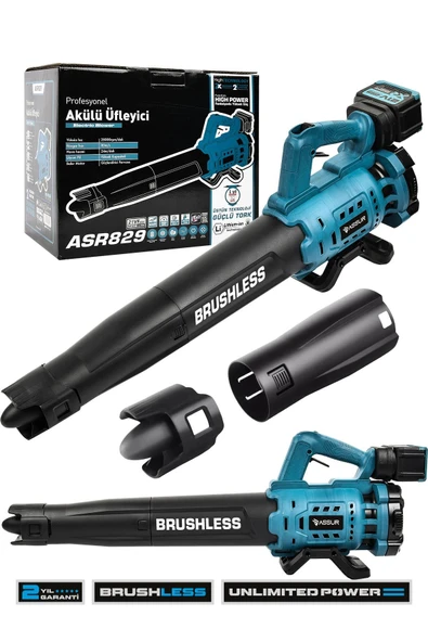 Assur Profesyonel 21 V Çift Akülü Turbo Motor 2800 Rpm Yaprak Hava Üfleme Makinesi ürün görseli 1