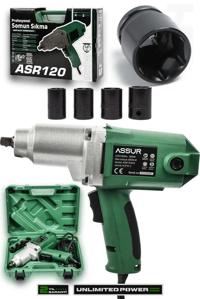 Assur Elektrikli 900W 300Nm Somun Sıkma Sökme Makinesi ürün görseli 1