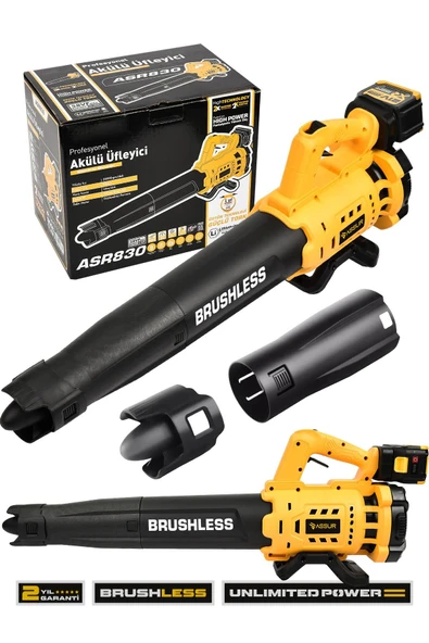 Assur Profesyonel 21 V Çift Akülü Turbo Motor 2800 Rpm Yaprak Hava Üfleme Makinesi ürün görseli 1