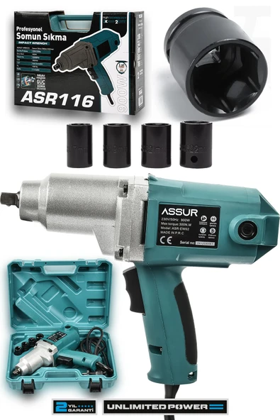 Assur Elektrikli 900W 300Nm Somun Sıkma Sökme Makinesi ürün görseli 1