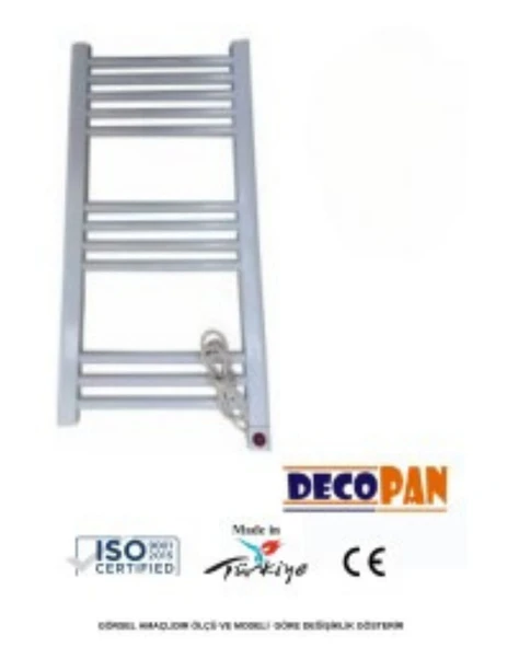 DECOPAN ELEKTRİKLİ 500/800MM BEYAZ HAVLUPAN(12 boru) ürün görseli 1
