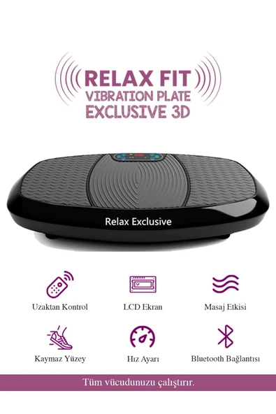 Relax Exclusive 3d Vibration Plate Titreşimli Spor Egzersiz Fitness Aleti Cihazı ürün görseli 1