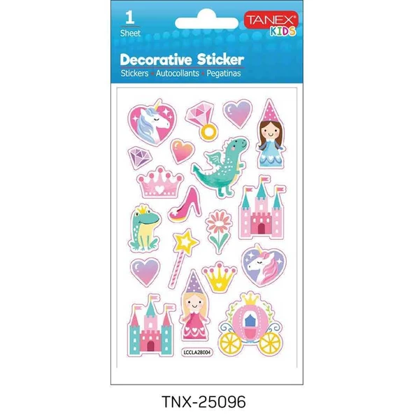 TANEX TNX-25096 PUFFY MASAL KAHRAMANLARI STICKER T ürün görseli 1
