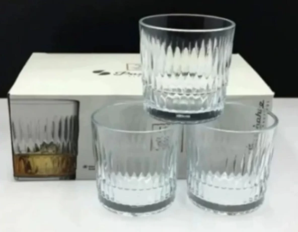Paşabahçe 520254 3Lü Rain 300cc/10oz Viski Bardağı ürün görseli 1