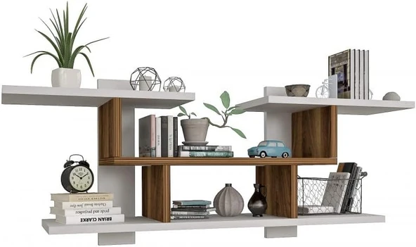 WOOD DUVAR RAFI CEVİZ - Resim 2