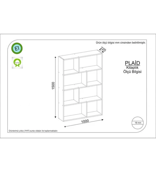 PLAİD KİTAPLIK SAFİRMEŞE - Resim 2