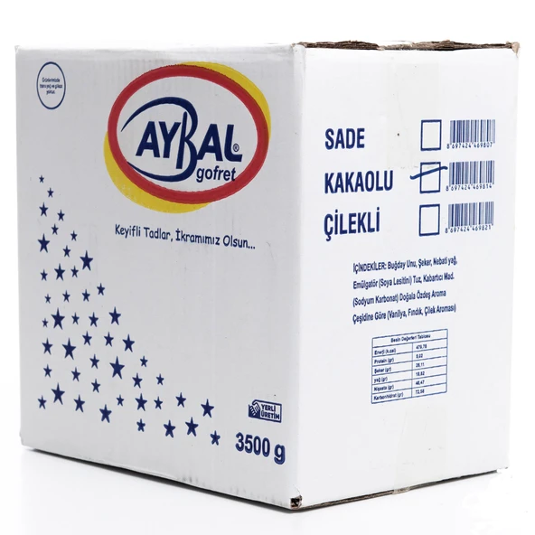 Aybal Sade Gofret 3.5 KG - Resim 2