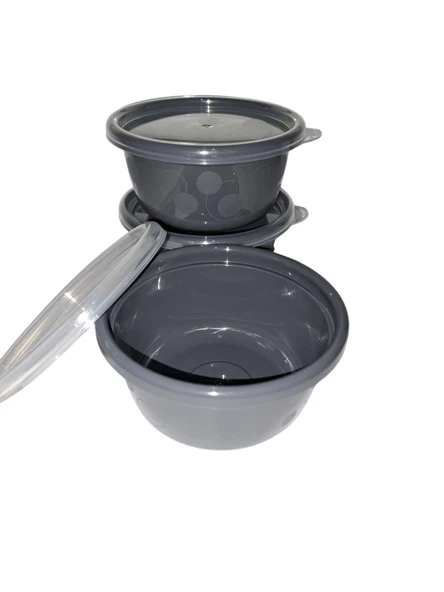 Hobby Life Tick Tock Hava Sızdırmaz Saklama Kabı 3'lü Set 3 x 250 ML Antrasit ürün görseli 1