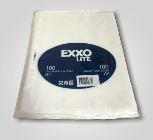 EXXO RENKLI PP POSET DOSYA GRI A4 100LU ürün görseli 1