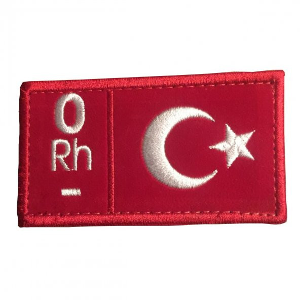 KIRMIZI BEYAZ KAN GRUBU PACTH (90X50MM) 0 RH(-) ürün görseli 1