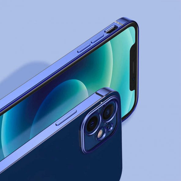 iPhone 12 Pro Kılıf Gbox Matte Electroplated Silikon - Resim 2
