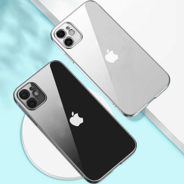iPhone 12 Pro Kılıf Gbox Matte Electroplated Silikon - Resim 6