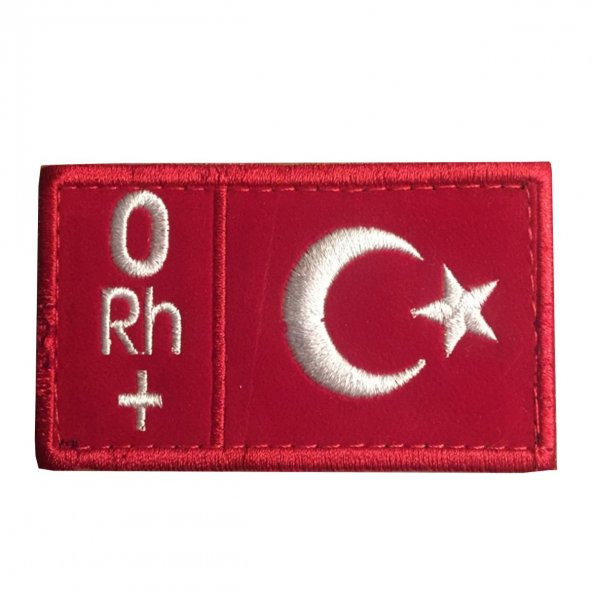 KIRMIZI BEYAZ KAN GRUBU PACTH (90X50MM) 0 RH(+) ürün görseli 1
